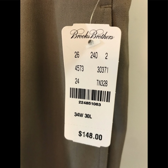 NWT Brooks Brothers Madison Wool Pants 34/30 - Picture 2 of 9